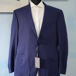 Canali Italian Suit, 54 R, 37 W, Blue